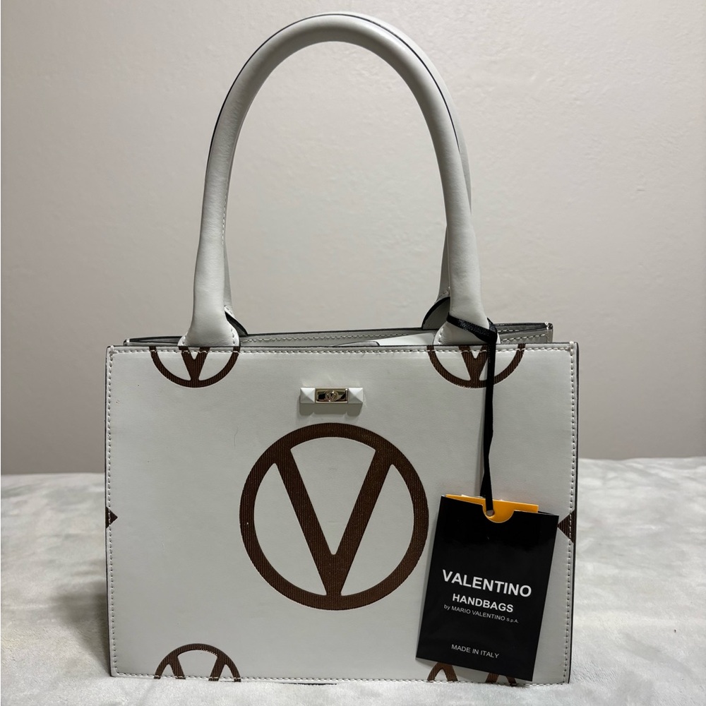 NWT Mario Valentino Marie Magnus White Crossbody Handbag